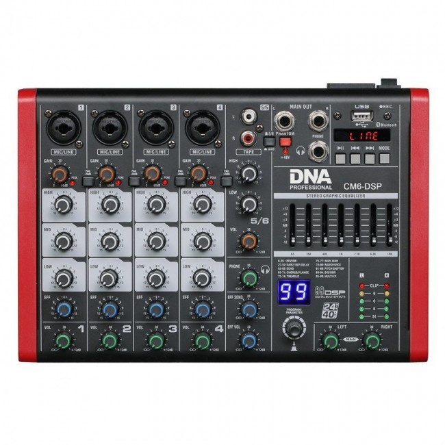 audio mixer DNA CM6-DSP USB MP3 Bluetooth