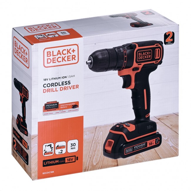 Black & Decker BDCDC18 drill 650 RPM Black, Orange Black & Decker BDCDC18 drill 650 RPM Black, Orange
