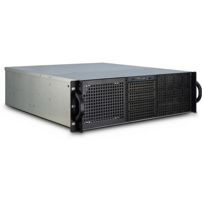 Inter-Tech 3U-30248 Rack Black, Stainless steel