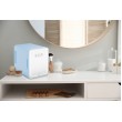 ELLE 4L mini fridge with LED make-up mirror, blue ELLE 4L mini fridge with LED make-up mirror, blue