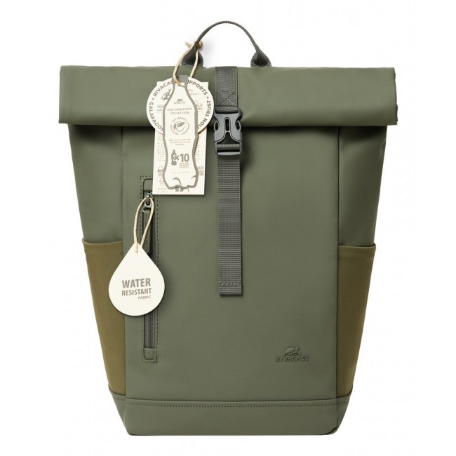 Rivacase Eden backpack Travel backpack Olive PU leather, Polyester, Recycled polyethylene terephthalate (rPET) Rivacase Eden backpack Travel backpack Olive PU leather, Polyester, Recycled polyethylene terephthalate (rPET)