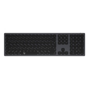 KeySonic KSK-8023BTRF (DE) keyboard Universal Bluetooth QWERTZ German Anthracite, Black