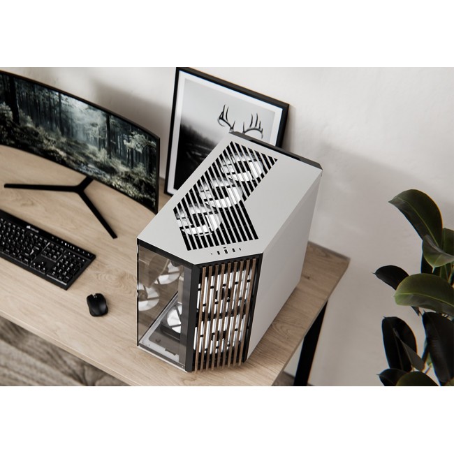 PC Case APNX V1, Midi-Tower, ATX, black / white