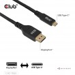 CLUB3D CAC-1563 video cable adapter 2 m USB Type-C DisplayPort Black CLUB3D CAC-1563 video cable adapter 2 m USB Type-C DisplayPort Black