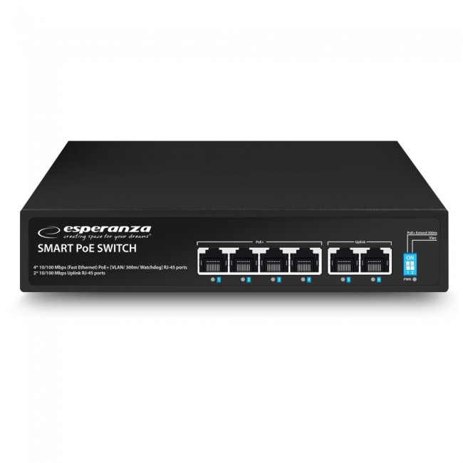 Esperanza ENS105 6-port Poe Switch 10/100 60W