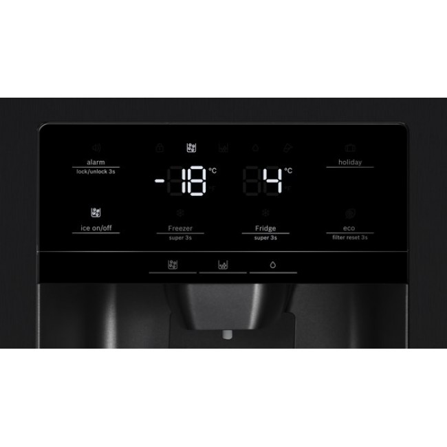 Bosch Serie 6 KAD93ABEP side-by-side refrigerator Freestanding 562 L E Black Bosch Serie 6 KAD93ABEP side-by-side refrigerator Freestanding 562 L E Black