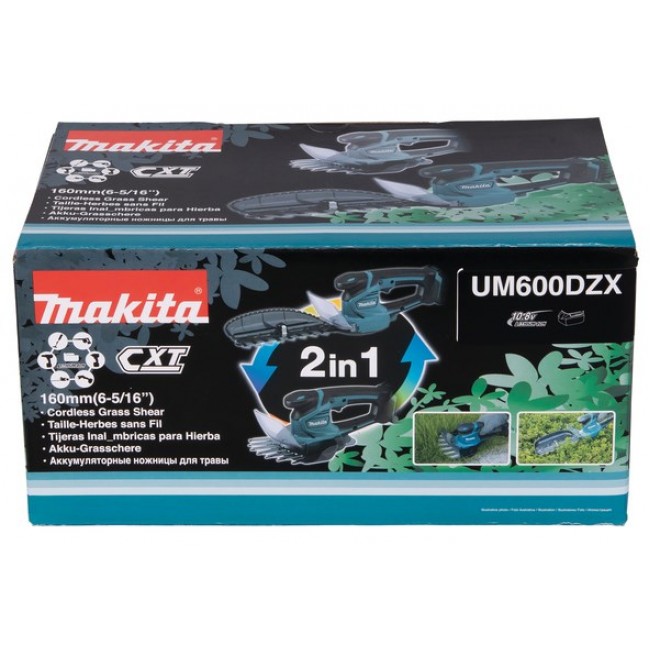 Makita UM600DZX cordless grass shear 12 V Black, Blue Makita UM600DZX cordless grass shear 12 V Black, Blue