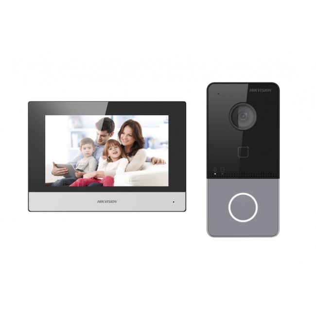 Hikvision DS-KIS603-P(B) video intercom system 2 MP 17.8 cm (7 Hikvision DS-KIS603-P(B) video intercom system 2 MP 17.8 cm (7