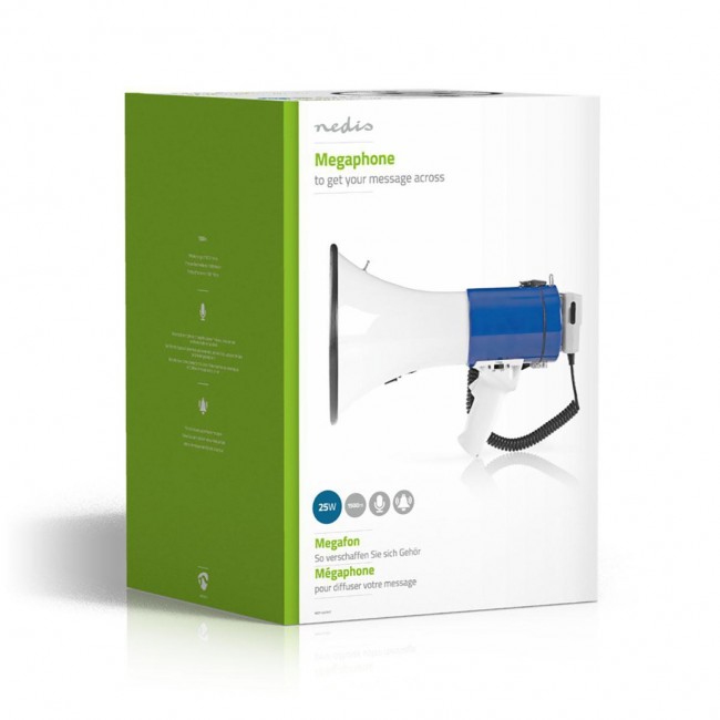 Nedis MEPH200WT megaphone White, Blue