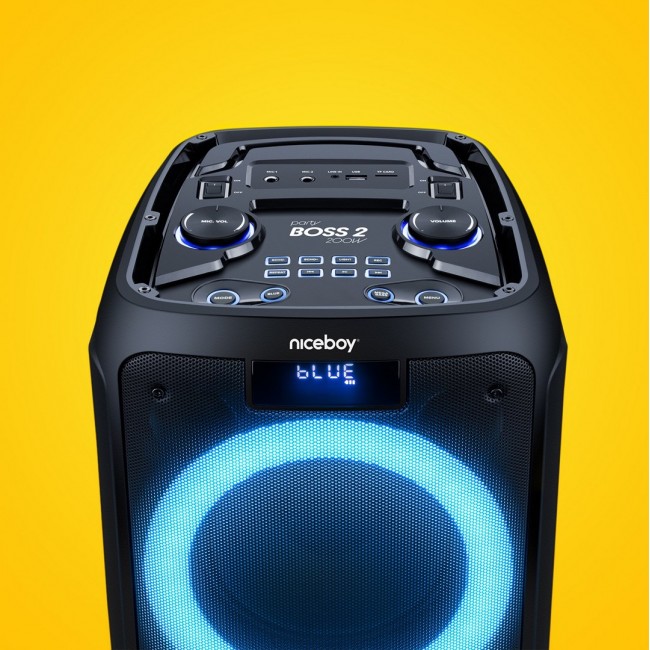 Niceboy PARTY Boss 2 (200W) Mono portable speaker Black