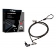 Conceptronic CUSTODIO02BNTM Keyed Dual Head Laptop Lock, Nano Lock Slot, Master Keyed Compatible, 1.8m