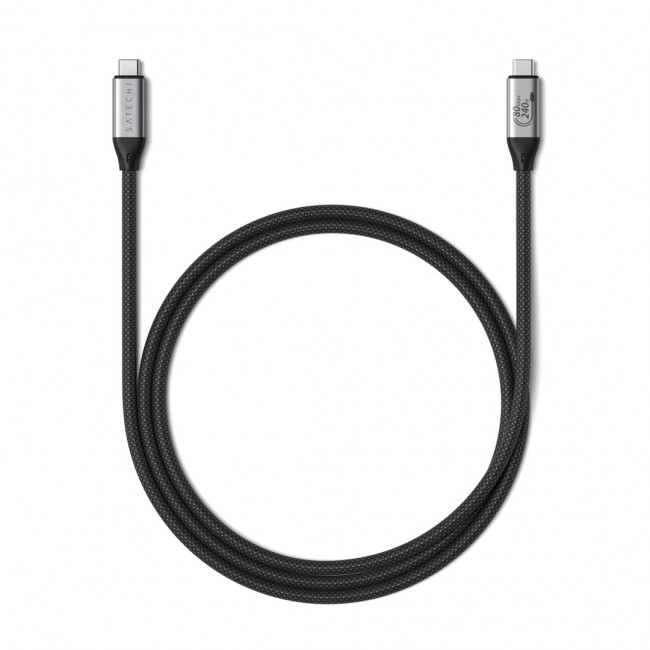 Satechi USB4 V2 Pro Cable USB cable USB4 Gen 4x2 1.2 m USB C 120 Gbit/s 240 W Silver, Black