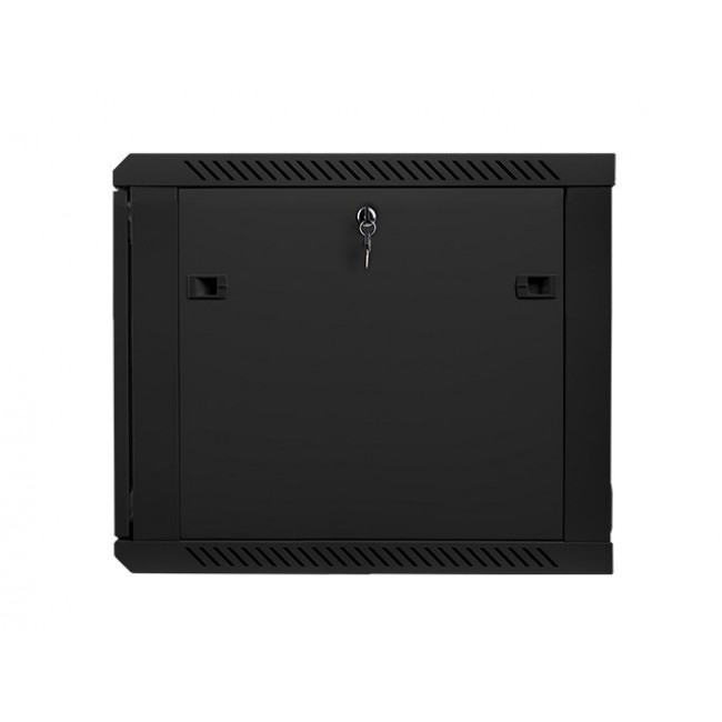 Lanberg wall-mounted installation rack cabinet 19'' 9U 600x600mm black (glass door) Lanberg wall-mounted installation rack cabinet 19'' 9U 600x600mm black (glass door)