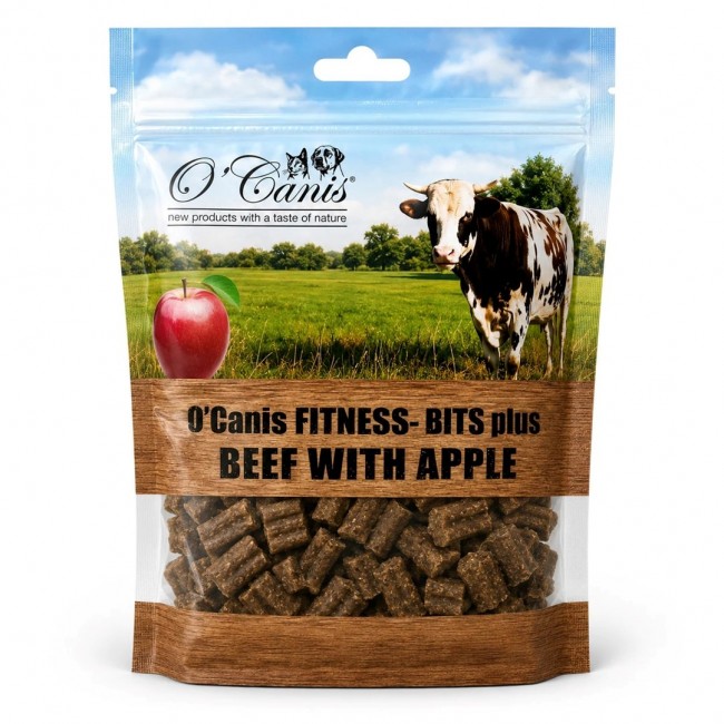 O'CANIS Fitness-Bits Plus Beef with apple Mono - dog treat - 200g O'CANIS Fitness-Bits Plus Beef with apple Mono - dog treat - 200g