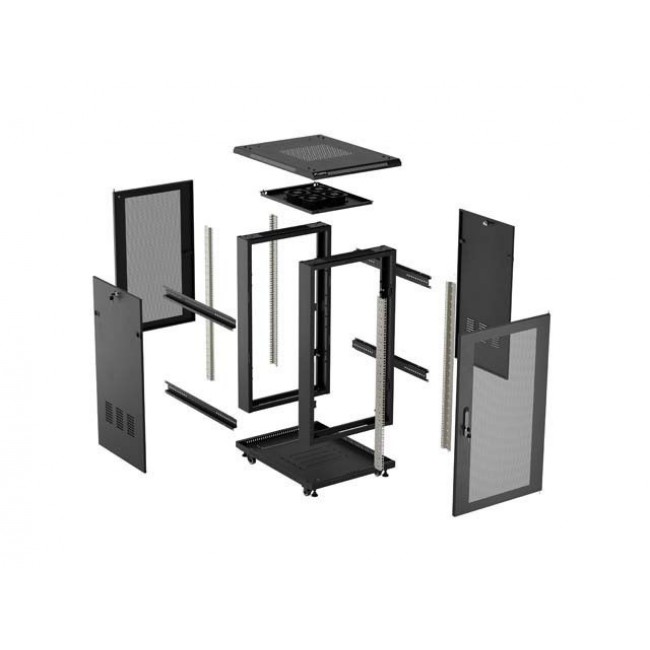 Lanberg FF01-6818-23B rack cabinet 18U Freestanding rack Black Lanberg FF01-6818-23B rack cabinet 18U Freestanding rack Black