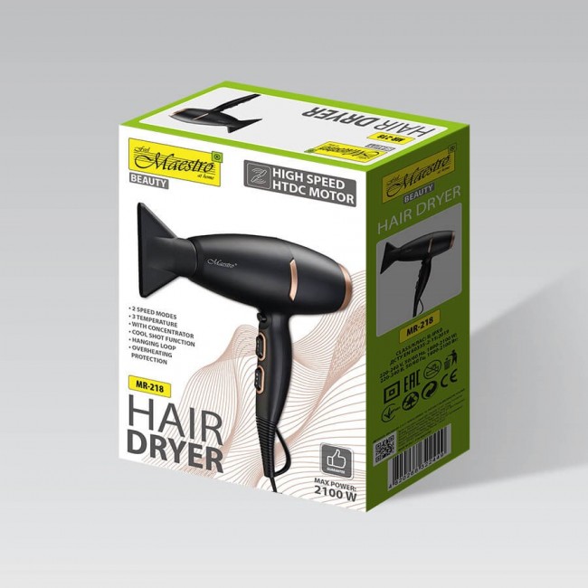 Hair dryer 2100W MAESTRO MR-218 Hair dryer 2100W MAESTRO MR-218