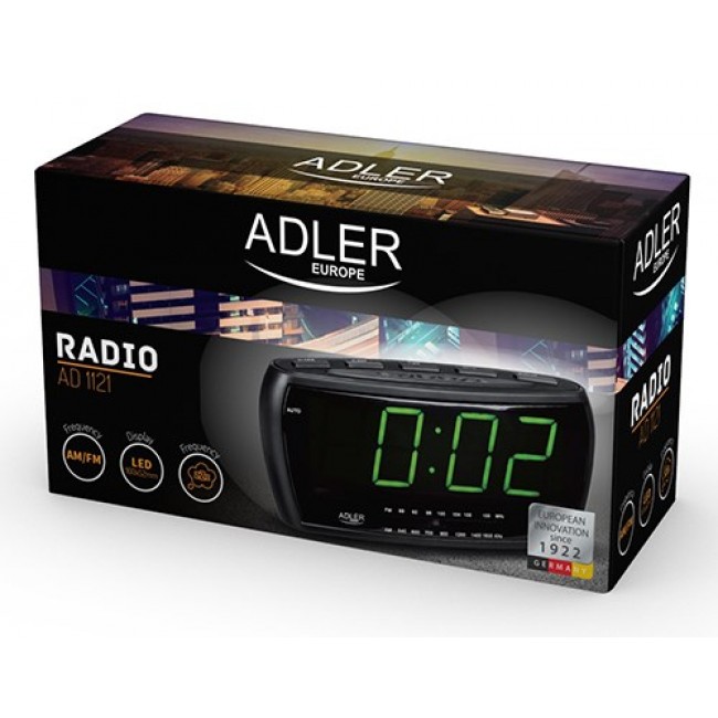 Adler AD 1121 radio Clock Analog & digital Black