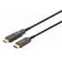 Manhattan HDMI to Micro HDMI Plenum-Rated Cable, 4K@60Hz (Premium High Speed), 50m, Active, Detachable HDMI Male (Type A), Male to Male, Black, Gold Plated Contacts, Lifetime Warranty