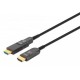 Manhattan HDMI to Micro HDMI Plenum-Rated Cable, 4K@60Hz (Premium High Speed), 50m, Active, Detachable HDMI Male (Type A), Male to Male, Black, Gold Plated Contacts, Lifetime Warranty
