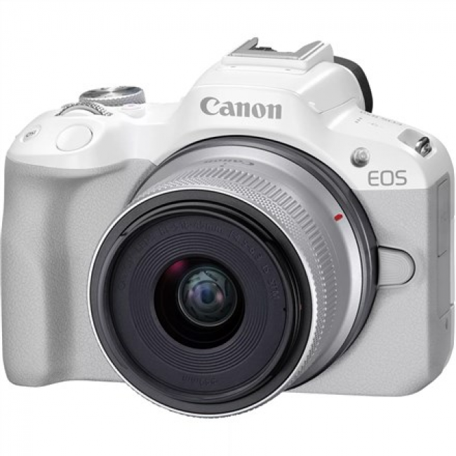 Canon EOS R50, White + RF-S 18-45mm F4.5-6.3 IS STM Kit MILC 24.2 MP CMOS 6000 x 4000 pixels