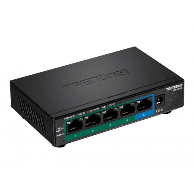 Trendnet TPE-TG52 network switch Unmanaged Gigabit Ethernet (10/100/1000) Power over Ethernet (PoE) Black Trendnet TPE-TG52 network switch Unmanaged Gigabit Ethernet (10/100/1000) Power over Ethernet (PoE) Black