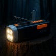 Adler AD 1920 Emergency radio Solar panel / Crank / Powerbank 4500 mAh Black