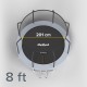 REBEL ACTIVE TRAMPOLINE PRO 8FT/244CM