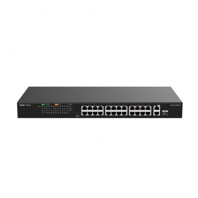 Ruijie Networks RG-ES126FGS-P network switch Unmanaged L2 Gigabit Ethernet (10/100/1000) Power over Ethernet (PoE) Black