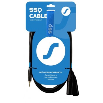 SSQ MIXLR1 SS-1816 Cable Jack Stereo 3,5 mm - 2x XLR 1 m Black