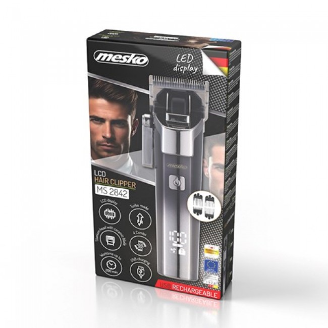 Mesko MS 2842 Hair clipper with LCD display - USB-c