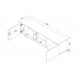 Cama 2D1P RTV cabinet ALMA 180x41.5xH55 cashmere Cama 2D1P RTV cabinet ALMA 180x41.5xH55 cashmere