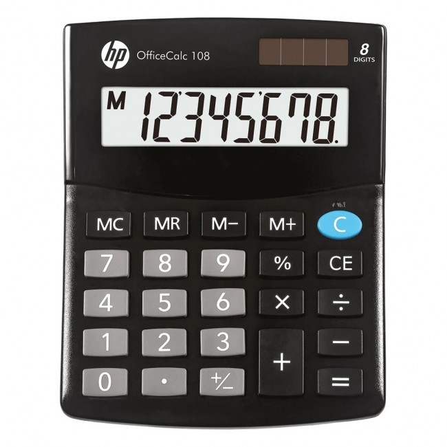 HP-OC 108/INT BX office calculator black HP-OC 108/INT BX office calculator black