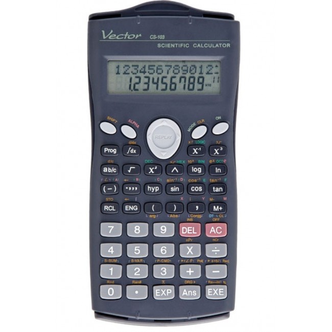 Vector KAV CS-103 scientific calculator, 279 functions, 80x170mm, black Vector KAV CS-103 scientific calculator, 279 functions, 80x170mm, black