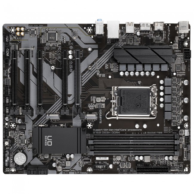 Gigabyte B760 DS3H DDR4 Motherboard - Supports Intel Core 14th CPUs, 18+2+1 Phases Digital VRM, up to 5333MHz DDR4 (OC), 2xPCIe 4.0 M.2, GbE LAN, USB 3.2 Gen 2 Gigabyte B760 DS3H DDR4 Motherboard - Supports Intel Core 14th CPUs, 18+2+1 Phases Digital VRM, up to 5333MHz DDR4 (OC), 2xPCIe 4.0 M.2, GbE LAN, USB 3.2 Gen 2