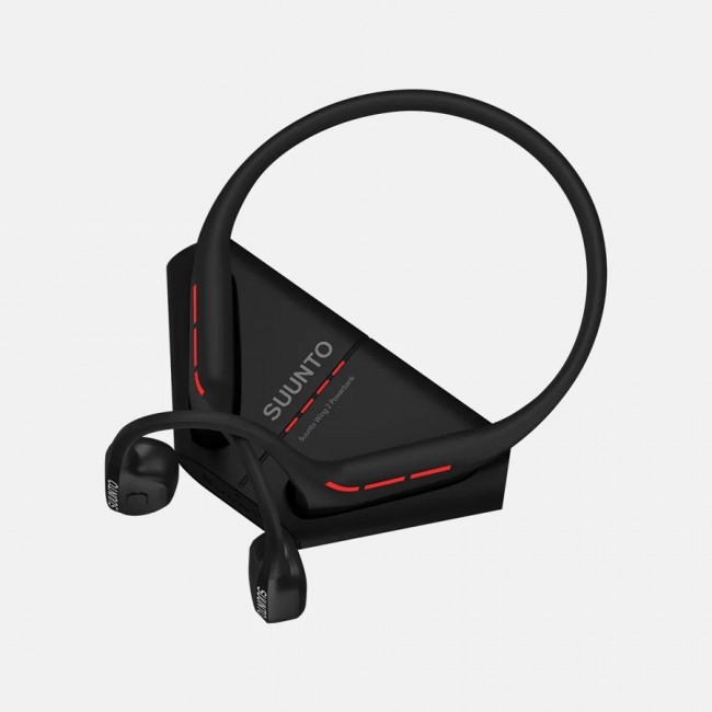 Suunto Wing 2 Black wireless bone conduction headphones with power bank