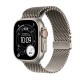 Apple Watch Ultra 3 GPS + Cellular 49mm Natural Titanium Case with Natural Titanium Milanese Loop - Small