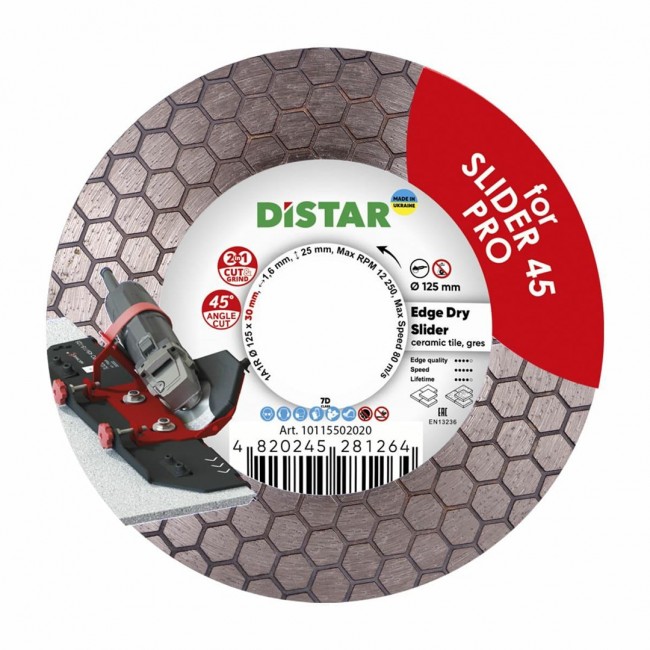 DISTAR Diamond Blade EDGE DRY SLIDER 125x1.6x25x30 DISTAR Diamond Blade EDGE DRY SLIDER 125x1.6x25x30