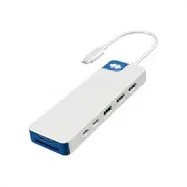 HYPER HD4103BUGL interface hub USB 3.2 Gen 1 (3.1 Gen 1) Type-C 5000 Mbit/s Blue, White