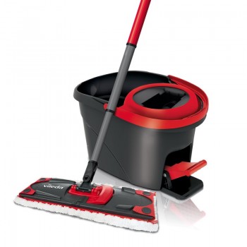 Vileda 140827 mop Polyamide, Polyester, Polypropylene (PP), Thermoplastic polymer Black, Red