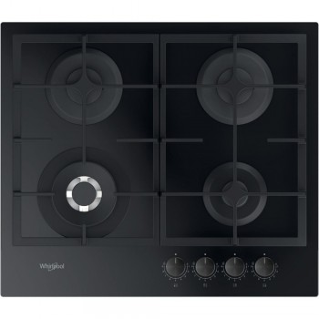 Whirlpool AKTL 629/NB1 hob Black Built-in 59 cm Gas 4 zone(s)