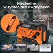 Extralink RADIO AWARYJNE SOLARNE Z KORBKA DYNAMO POWERBANK 4000MAH Z LATARKA SOS SR-4000 Portable Analog Black, Orange