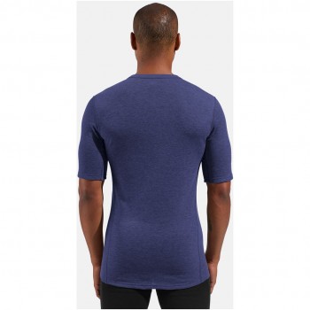 Bielizna termoaktywna z d ugim rękawem Odlo BL TOP crew neck s/s ACTIVE WARM niebieska M