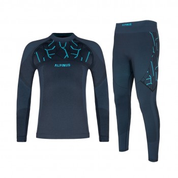 Alpinus Tactical Gausdal Set Graphite-Blue Thermal Underwear SI8922 - SI8924 120-136