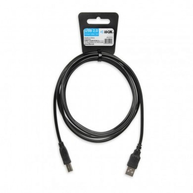 iBox IKU2D USB cable 1.8 m USB 2.0 USB A USB B Black iBox IKU2D USB cable 1.8 m USB 2.0 USB A USB B Black