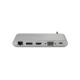 Kensington UH1440P USB-C 5Gbps Dual Video Driverless Mobile Dock 85W Pass-Through Power DP/HDMI/VGA