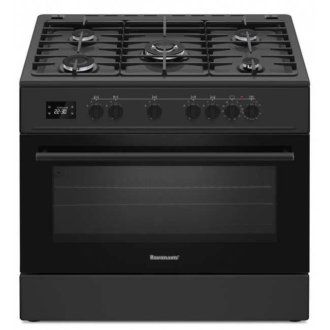 Ravanson KWGE-K90 Cheff Modern Black gas and electric cooker (black)