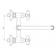 Wall-mounted washbasin mixer