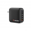 Verbatim Mini GaN Charger 165W 4 Port US plug with EU and UK adaptors