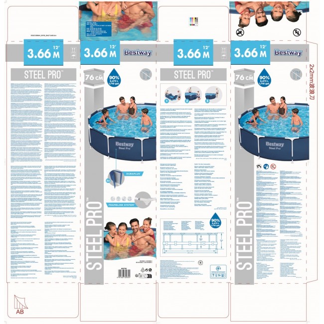 Bestway Steel Pro Round Above Ground Pool 3.66 m x 76 cm