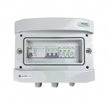Switchgear attached AC hermetic IP65 EMITTER with surge arrester AC Noark type 1+2, 40A 3-F, RCD type A 63A/300mA